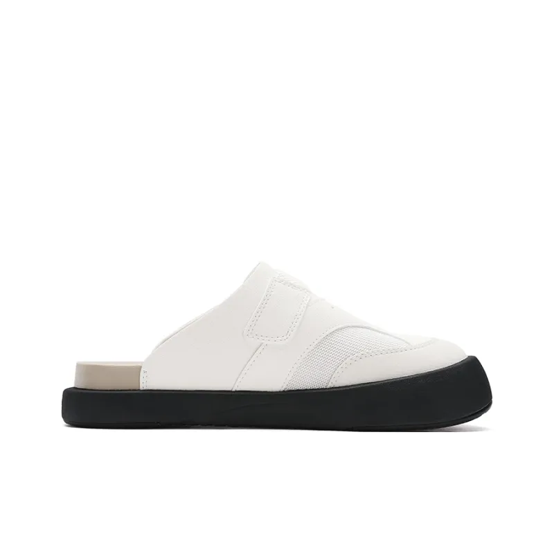 FILA SMILA Rubber Sole Abrasion Resistant Slip Resistant Closed Toe Slippers Women's Tofu White-1