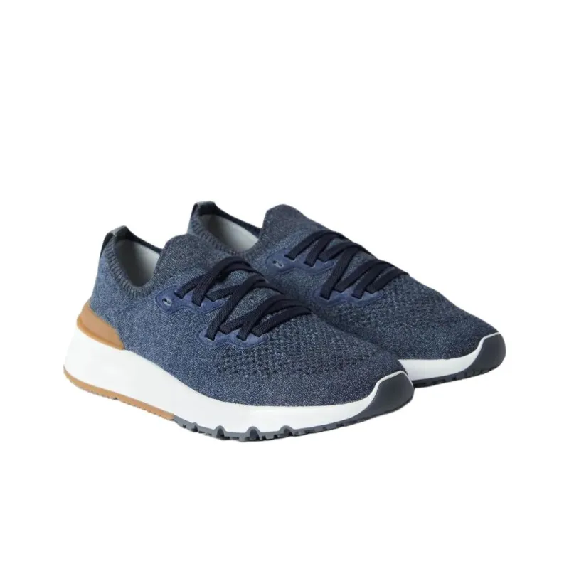 Brunello Cucinelli Knitted Low Top Sneakers-2