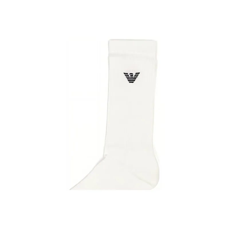 EMPORIO ARMANI Knee High Socks Women's 1 Pack White-2