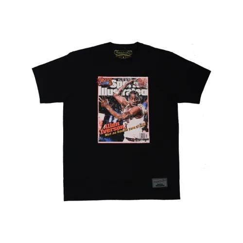 Mitchell & Ness x TIYUHUABAO LIANMINGKUAN Set in Sleeve T Shirt Unisex Black