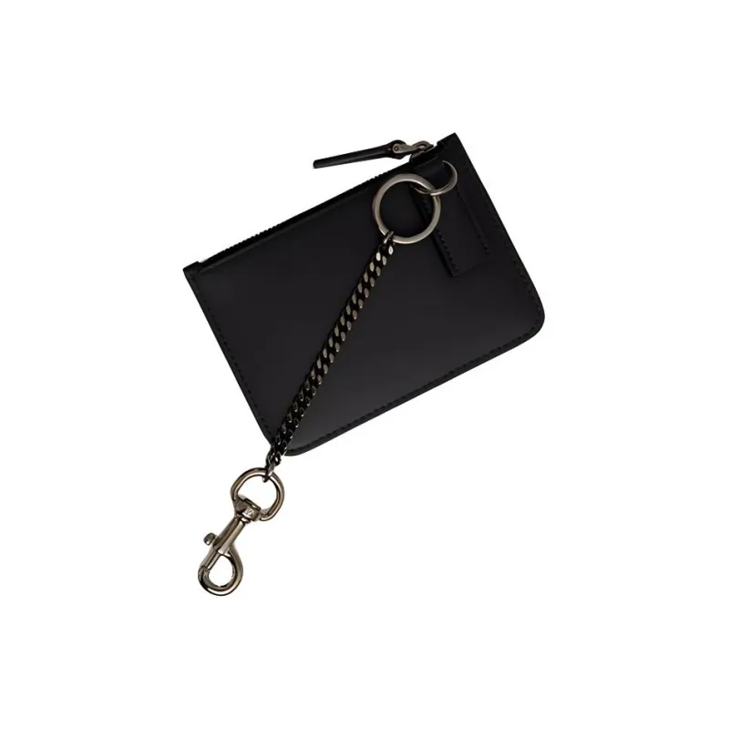Valentino Vlogo Calfskin Card Holder Card Holder Men's Black-2