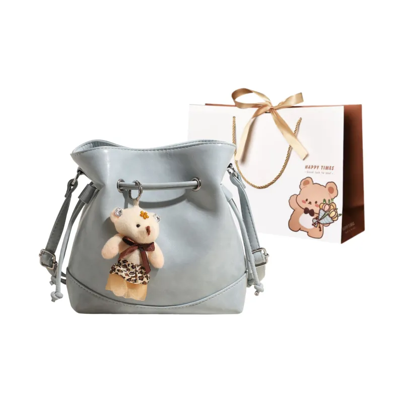 ERANGBEAR PU Crossbody Bag Regular Women's Black/Blue/Ecru/Burgundy-2