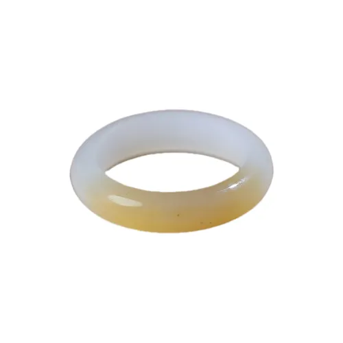 Jade Charm Yao Hetian Jade Rings White Jade/Pale Greenish White Jade Unisex