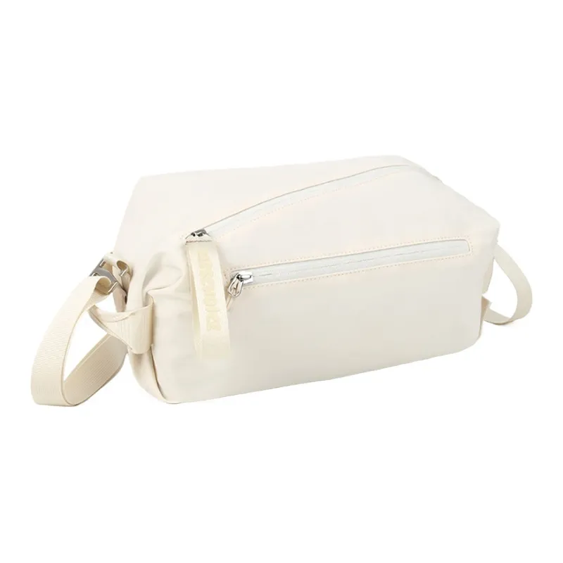 YOME Polyester Crossbody Bag Unisex Ecru/Ink Black/Lithospermum Pink-2