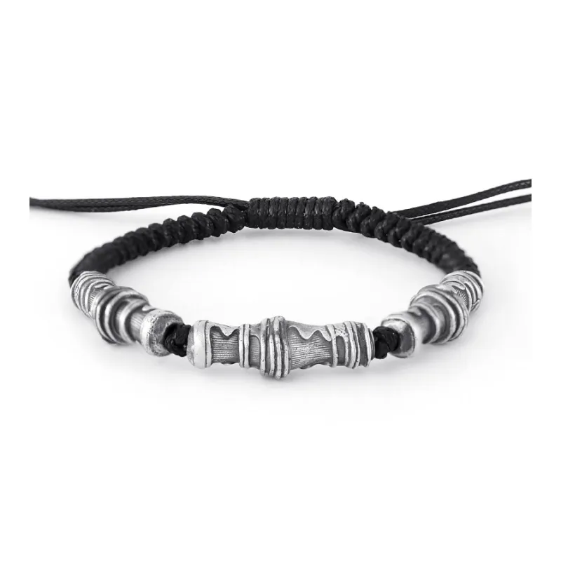 Silver Art Original Bamboo 999 Silver Bracelets Men's-0