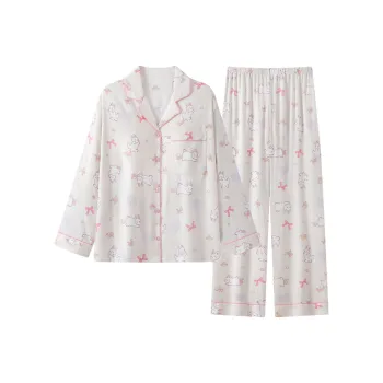 XIAFENYAN Pajama Set Women's Apricot