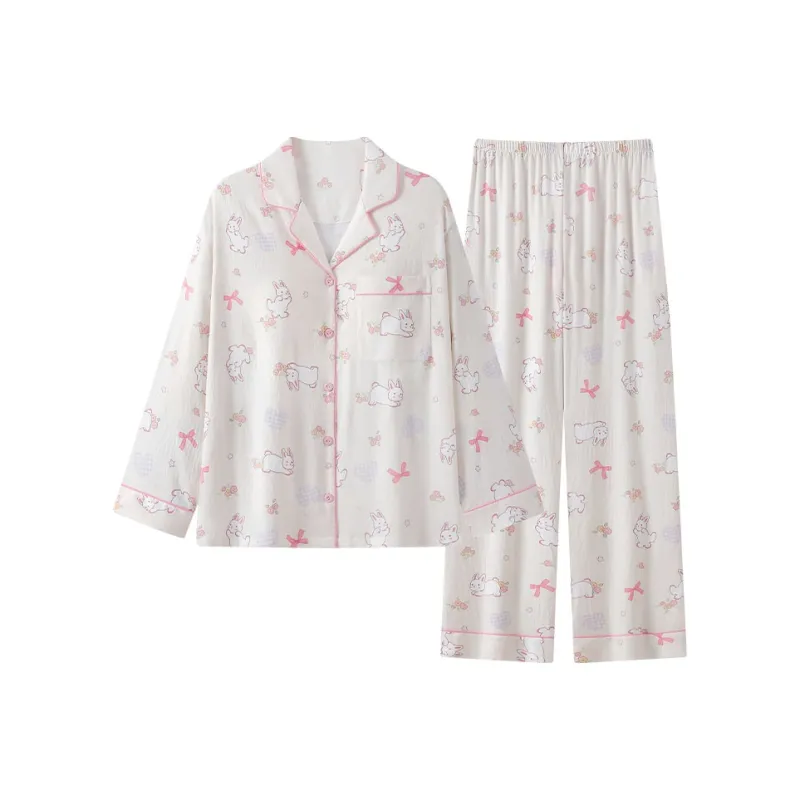 XIAFENYAN Pajama Set Women's Apricot-0