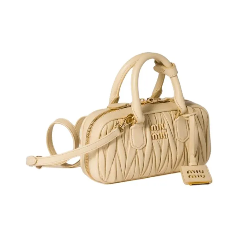 MIU MIU Arcadie Series Lambskin Handbag Mini Women's Soybeans-1