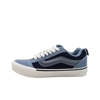 Vans Knu Skool Anti Slip Wear Resistant Low Top Skateboard Shoes Unisex Blue