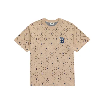 MLB Set in Sleeve T Shirt Unisex Sandy Brown
