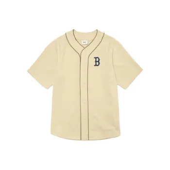MLB Raglan Sleeve T Shirt Unisex Beige Yellow