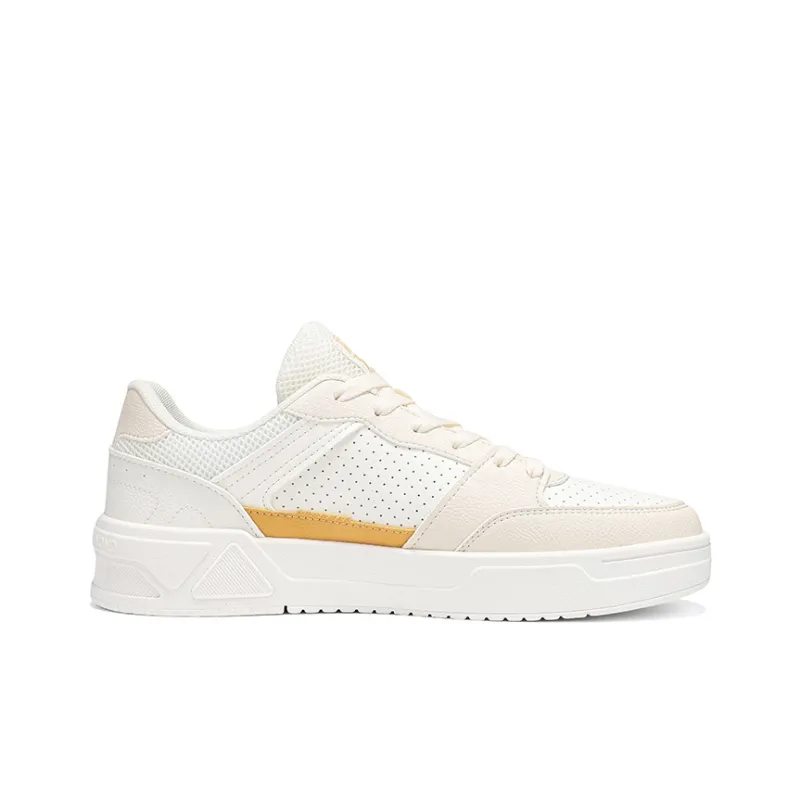361° Anti Slip And Wear Resistant Breathable Low Top Skateboard Shoes Men's Feather White Lotus White-1