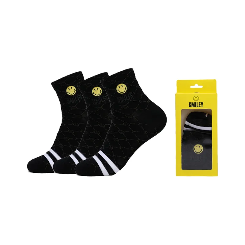 SMILEY Mid Calf Socks Unisex Combo Set-10