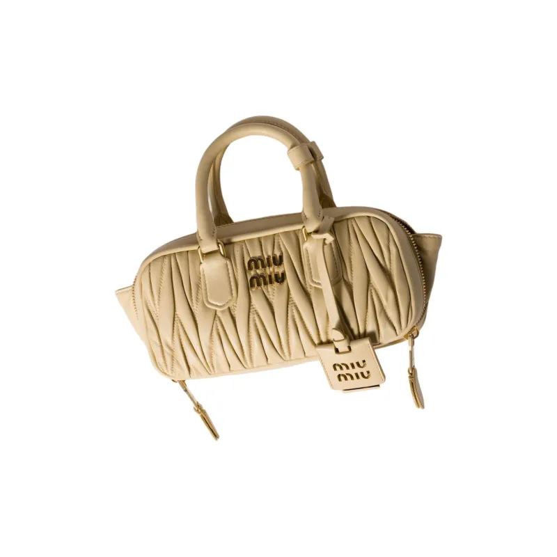 MIU MIU Arcadie Series Lambskin Handbag Mini Women's Soybeans-3