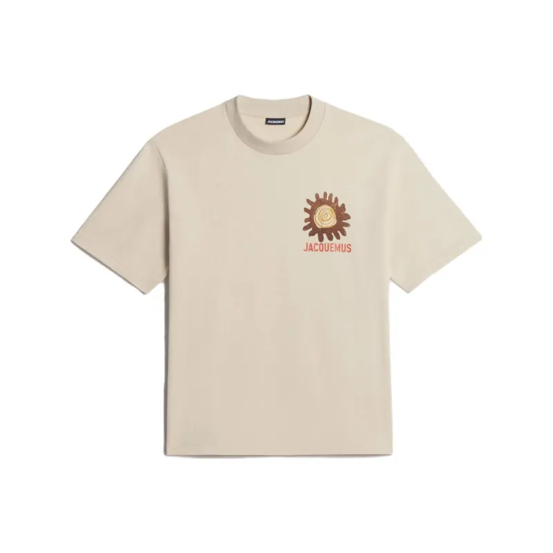 Jacquemus X Saks Co-branded SS23 T-Shirts Men Beige-0
