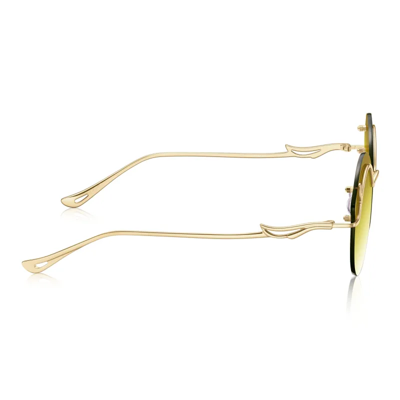 Lao Feng Xiang Β Titanium Irregular Shape Sunglasses Women's-1