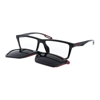 EMPORIO ARMANI Acetate Square Sunglasses Men's Black
