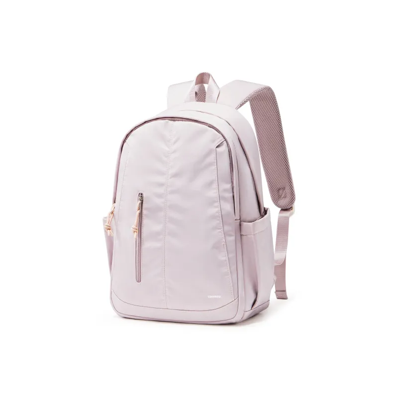 COOWOZ Nylon Backpack Regular Unisex Ecru/Red/Pink Purple/Black/Peacock Blue-9
