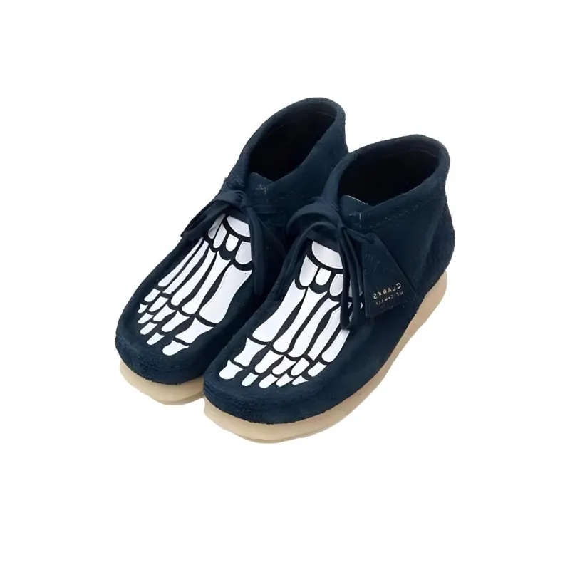 Vandy The Pink x Clarks Originals WALLABEE Ankle Boots Women's Dark Blue-2