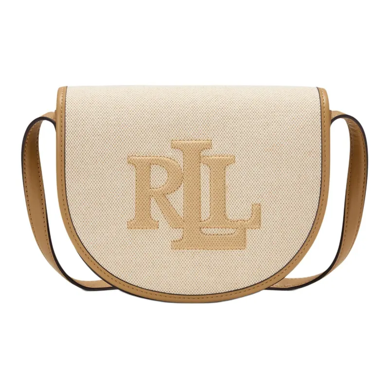 LAUREN RALPH LAUREN Fabric With Leather Shoulder Bag Trumpets Women's Beige-0