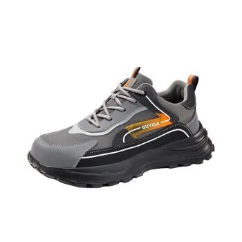 GUYISA Non slip, Wear resistant, Impact resistant Low Top Chunky Sneakers Men's Gray