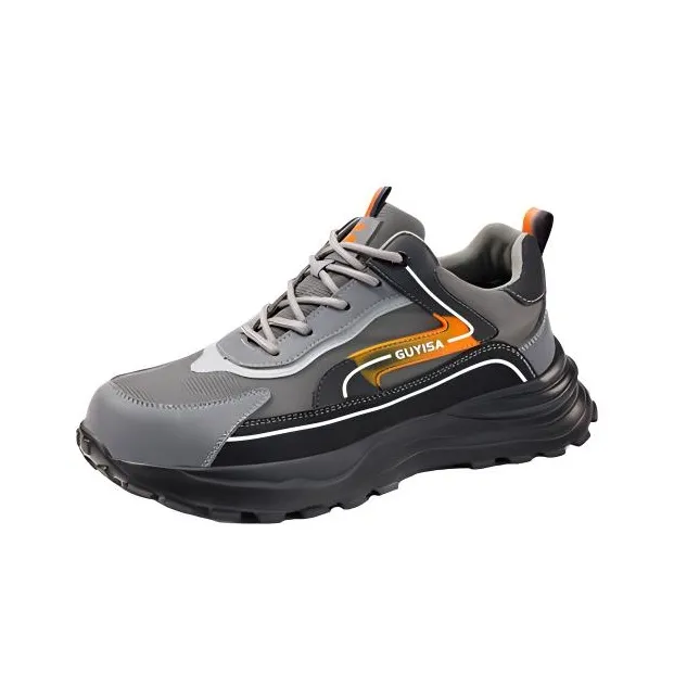 GUYISA Non slip, Wear resistant, Impact resistant Low Top Chunky Sneakers Men's Gray-0