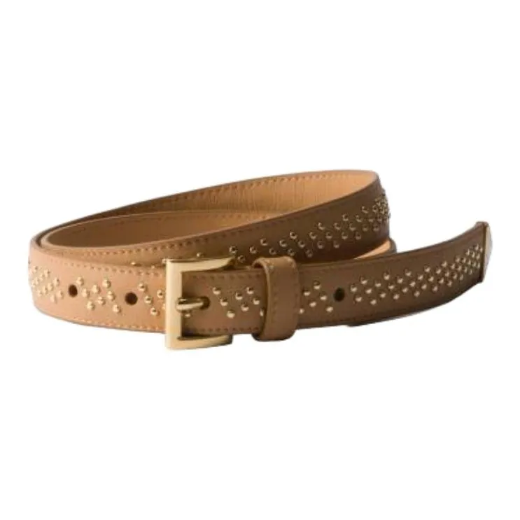 PRADA Stud embellished Leather Belt-0