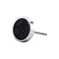 Round Blue Sand Stud Earrings 1[925 Silver]