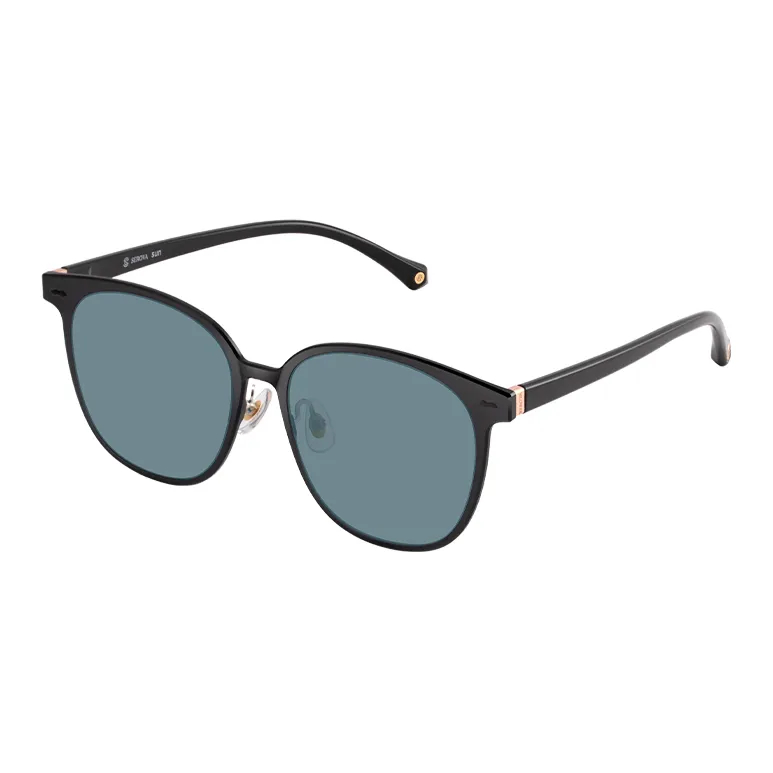 SEROVA TR90 Aviation Aluminum Square Sunglasses Unisex-13