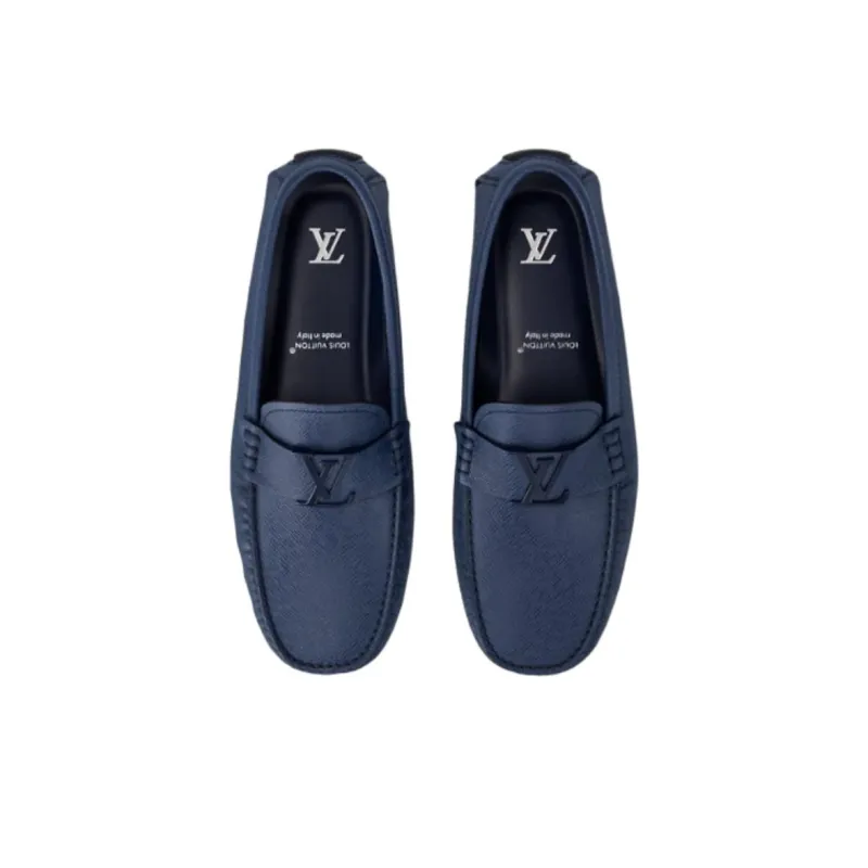 LOUIS VUITTON Monza Taïga Casual Shoes Men's Blue-3