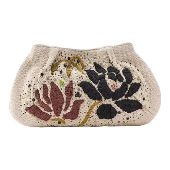 ZARA Cotton Clutch Small Size Women's White