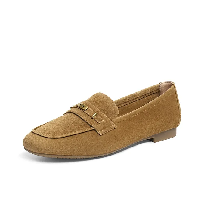 RED DRAGONFLY Loafers Women's Earth Yellow, Apricot, Brown-1