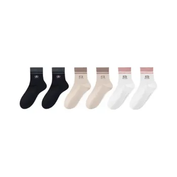 H YXIANG Mid Calf Socks Unisex 6 Pack