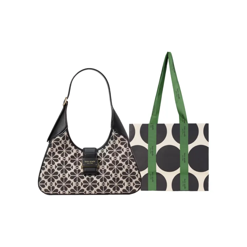 Kate Spade Jacquard Handbag, Shoulder Bag Regular Women's Black-5