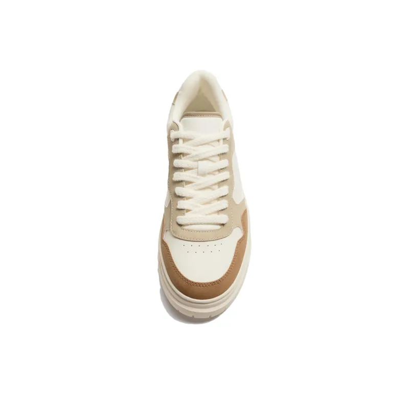 ZARA Low Top Skateboard Shoes Men's Beige Umber-2