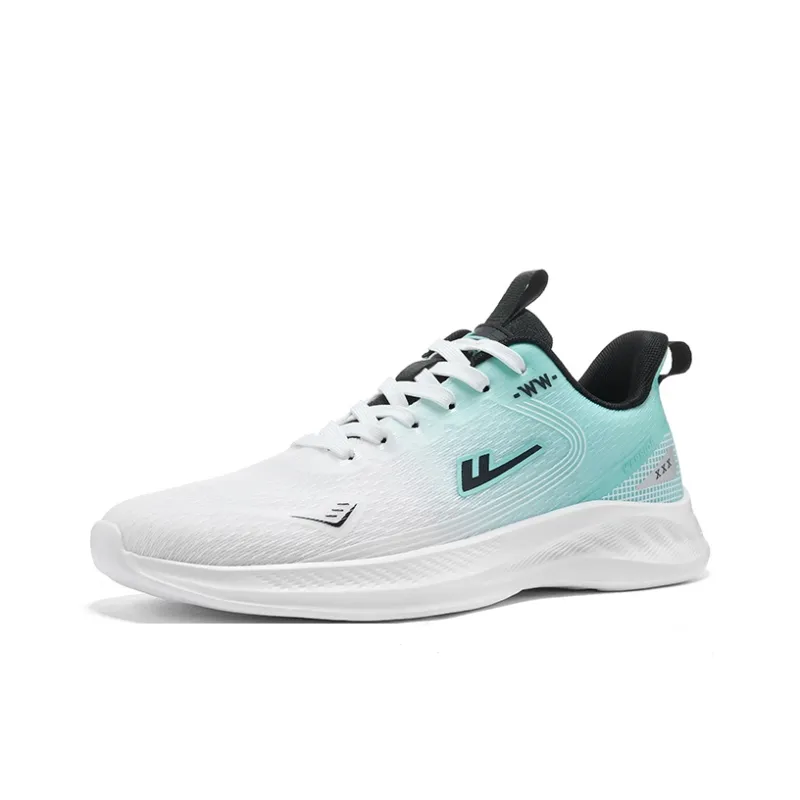 Warrior Anti Slip And Wear Resistant Lightweight Low Top Casual Running Shoes Men's White Green-1