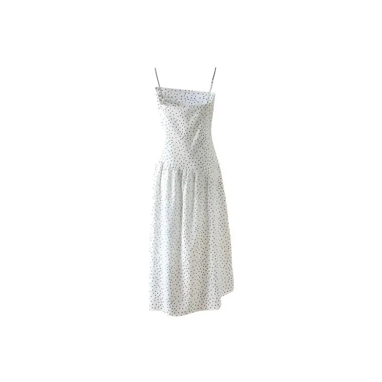 TASTILY Slip Dresses Women's White-1