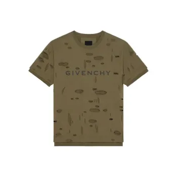Givenchy 2 Layers Classic Fit Hole T Shirt