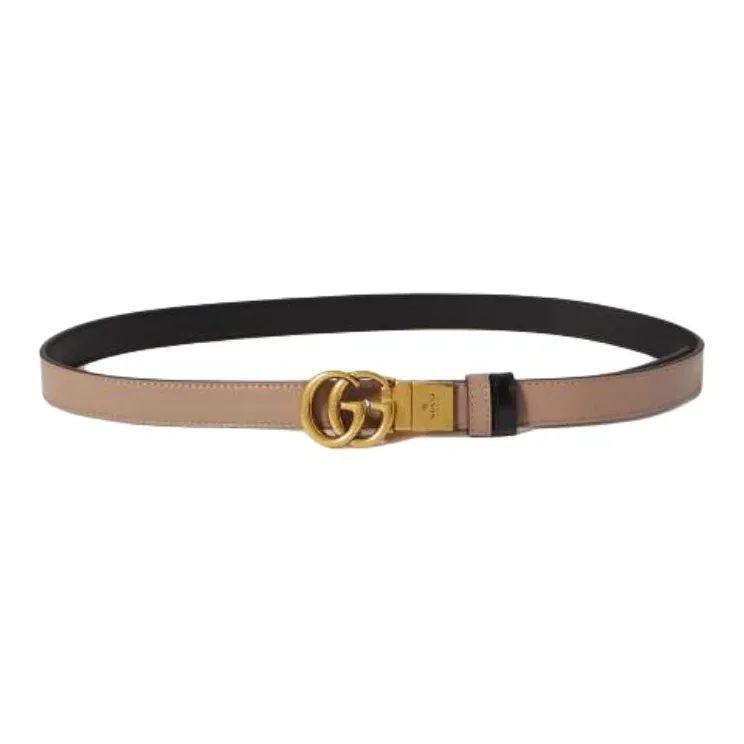 GUCCI Gg Marmont Reversible Thin Belt-0