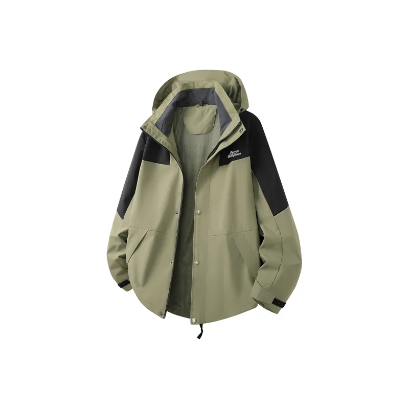 Feiyue Water Resistant Windproof Warm Water Repellent Rainproof Windbreaker Jacket Unisex Black-4
