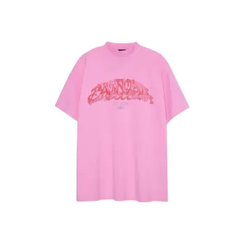 Balenciaga SS23 T Shirt Loose Fit Style Unisex Pink
