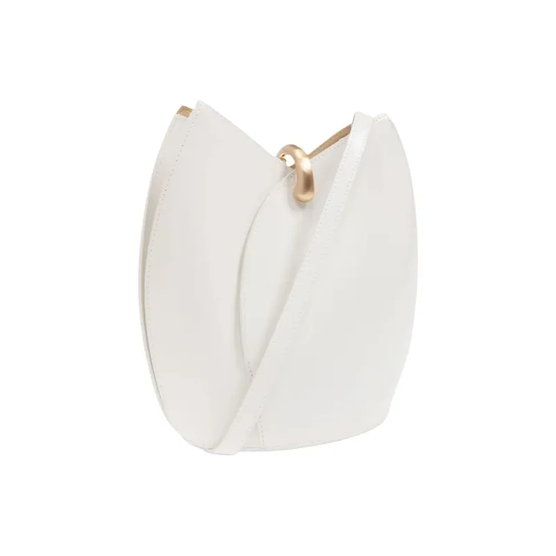 CULT GAIA Cow Leather Shoulder Bag Small Size Women's White-1