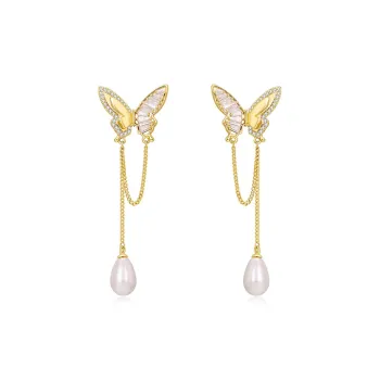 MCK 925 Silver Needles Earrings Women's