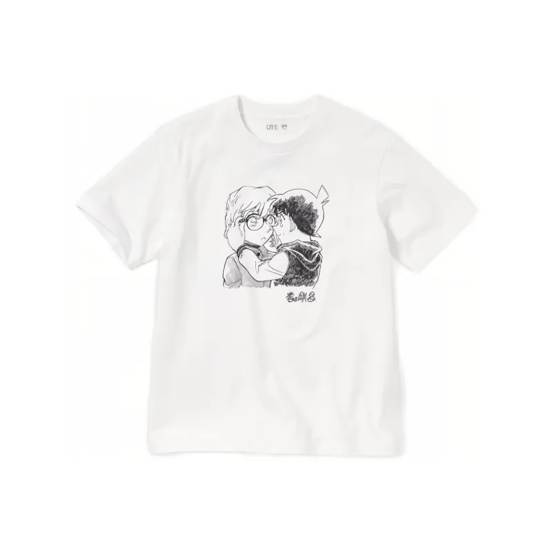 UNIQLO Detective Conan Co-branded T-Shirts Unisex White-0