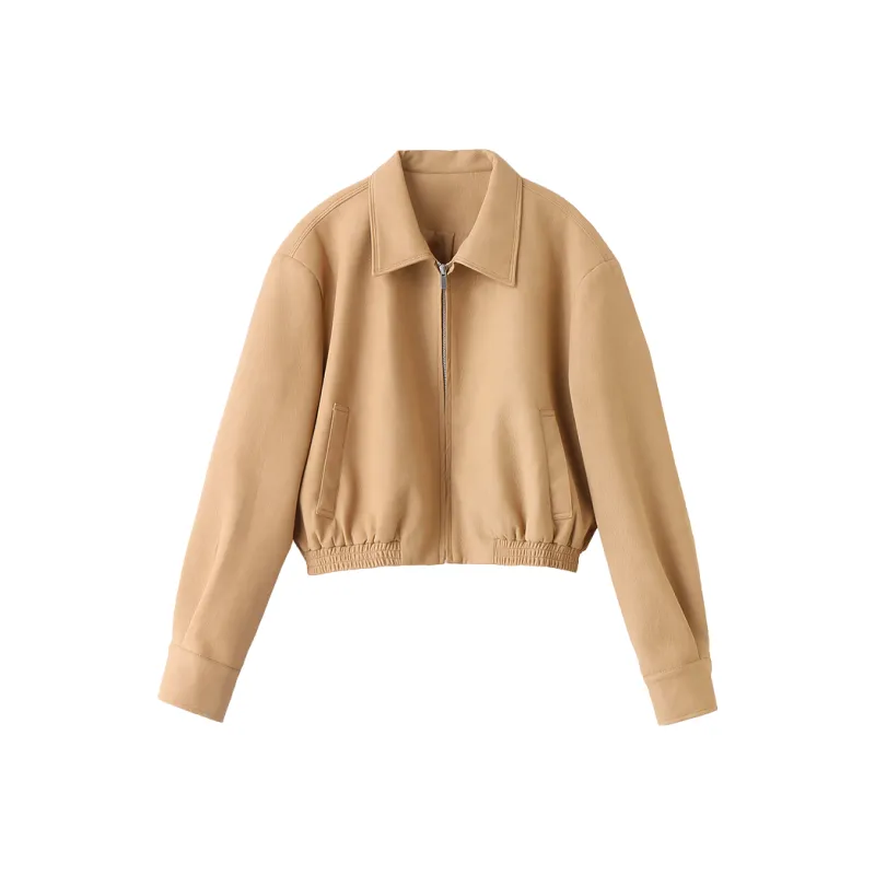 Yi Mengyuan Leather Jackets Coats Women's-8