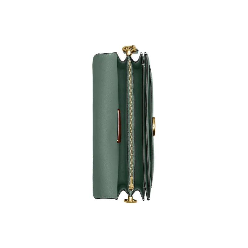 COACH Tabby Polished Pebbled Leather One Shoulder Handbag Medium Size Women's Sage Green-2