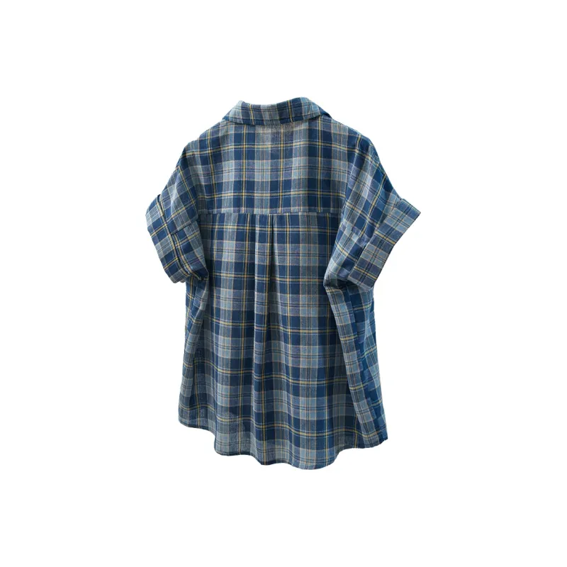Cypress House Shirt Women's Blue Plaid-1