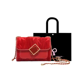 HACIN PU Shoulder Bag, Crossbody Bag Regular Women's Red Wealth Bamboo
