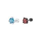 Best-Selling 1 Pair-Sea Gem Blue+Dark Night Red