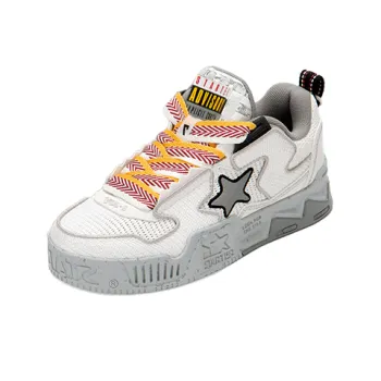 STARTER RESORT COLLECTION Non slip Lightweight Low Top Skateboard Shoes Unisex White Gray